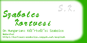 szabolcs kortvesi business card